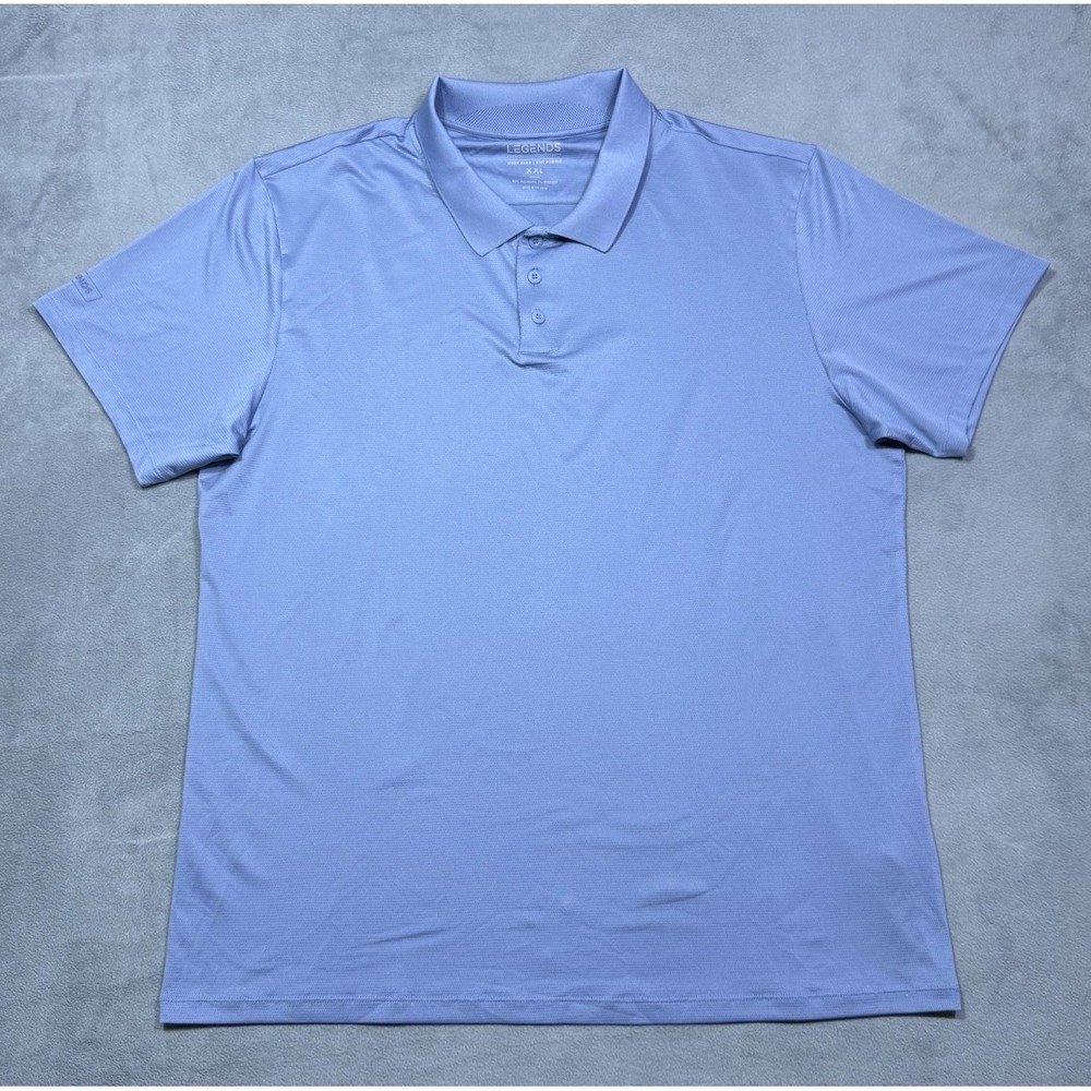 Legends Polo Shirt Mens XXL Smooth Polo Periwinkle Performance Golf Athleisure
